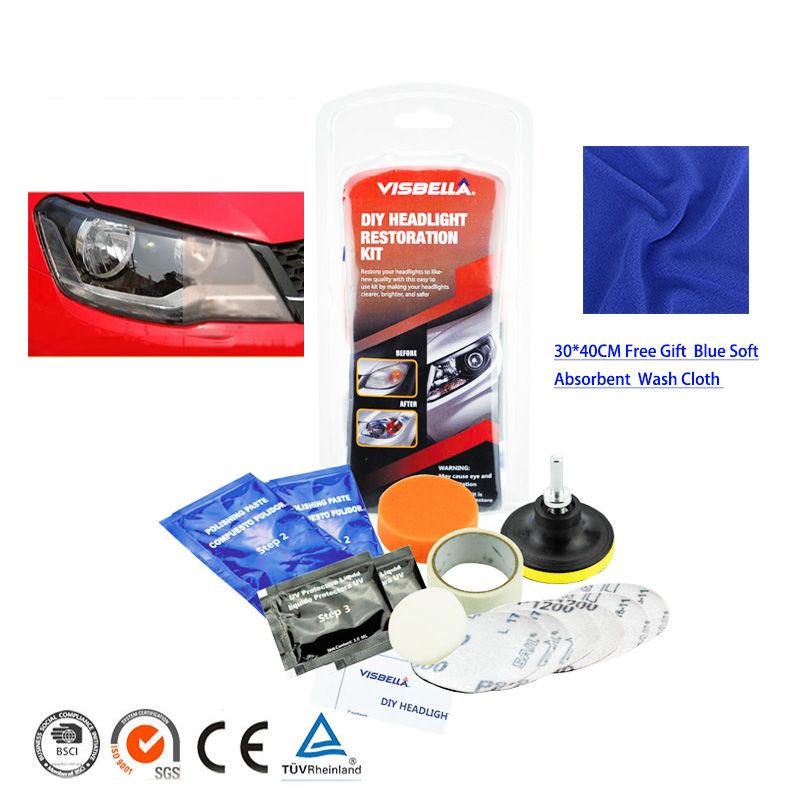 Cloudy Foggy Car Headlight DIY Cleaning Kit