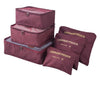 6pcs/set Luggage Travel Bags Packing Cubes Organizer