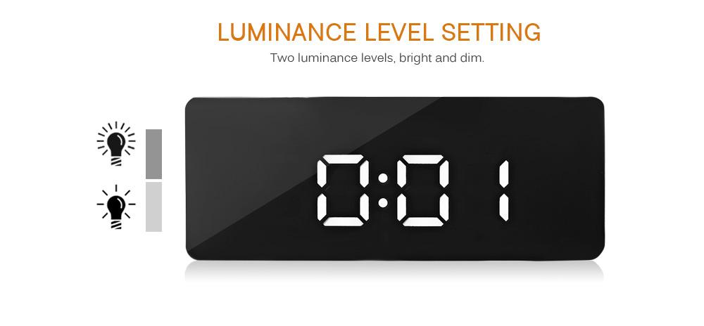 LED Mirror Alarm Clock
