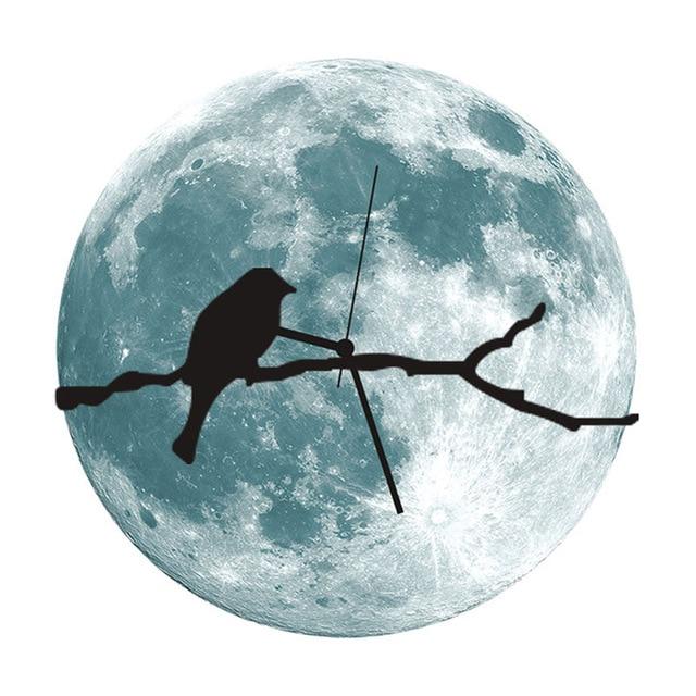 Moon Glow In The Dark Clock