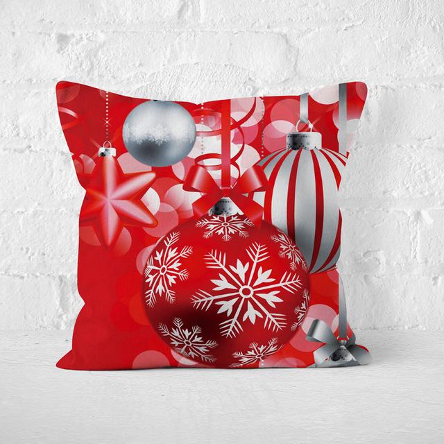Short Plush Christmas Pillow Cover