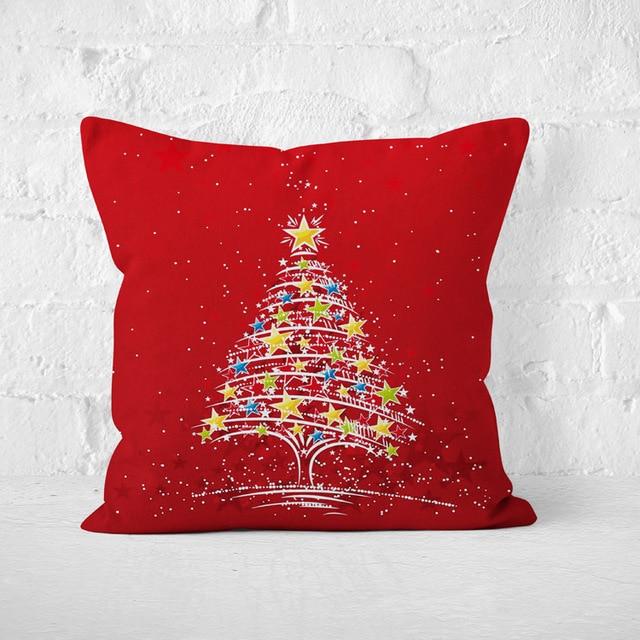 Short Plush Christmas Pillow Cover