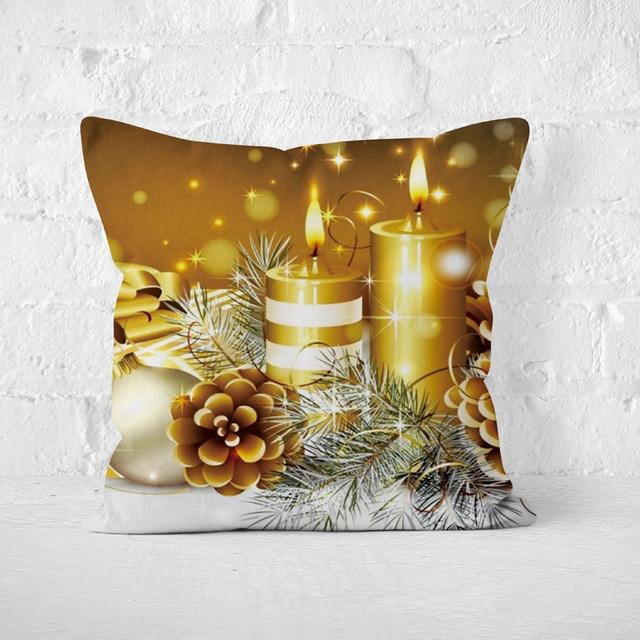 Short Plush Christmas Pillow Cover