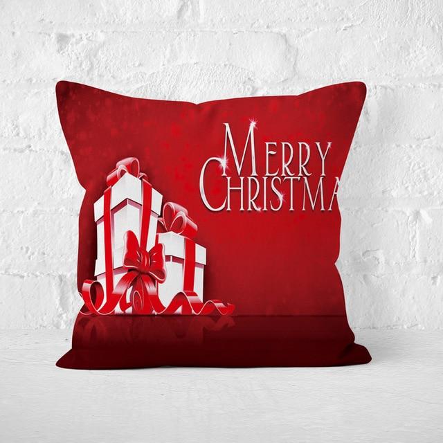 Short Plush Christmas Pillow Cover