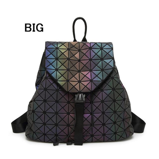 Luminous Folding Female Backpack, Teen School Bag For Girls