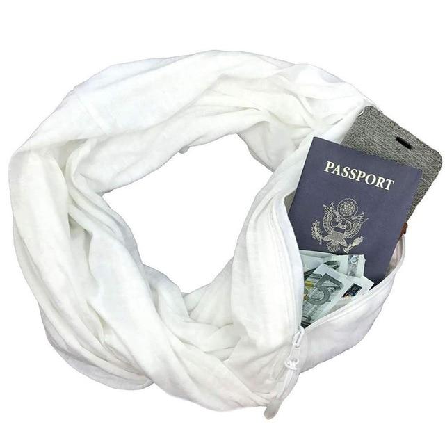 Hidden Pocket Travel Scarf