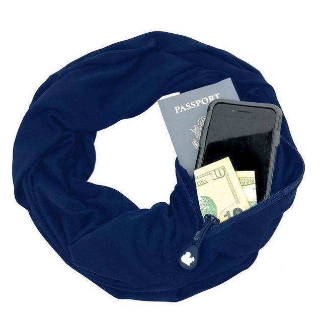 Hidden Pocket Travel Scarf