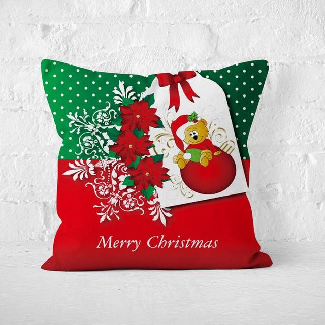 Short Plush Christmas Pillow Cover