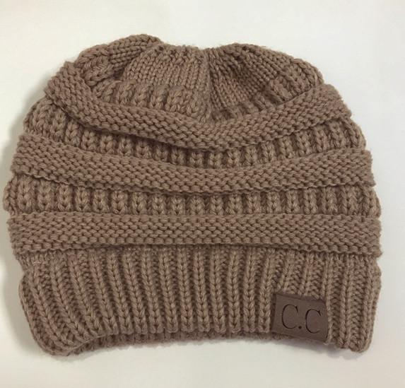 Ponytail Beanie Cap For Women