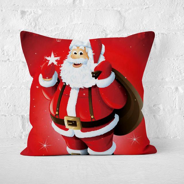 Short Plush Christmas Pillow Cover
