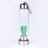 Gem Water Bottle With Natural Healing Crystal Wand