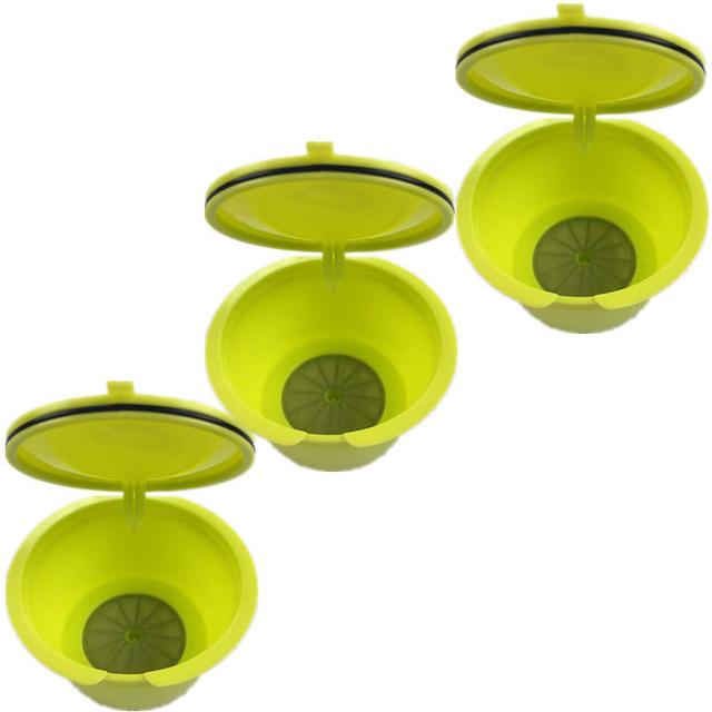 3Pcs Reusable Coffee Capsule Cup Filter Holder Compatible With Nescafe