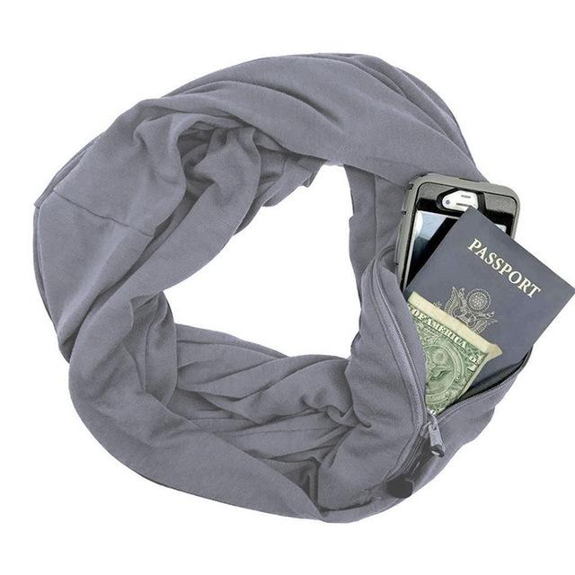 Hidden Pocket Travel Scarf