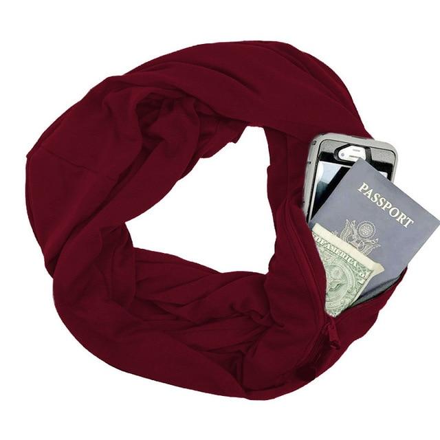 Hidden Pocket Travel Scarf
