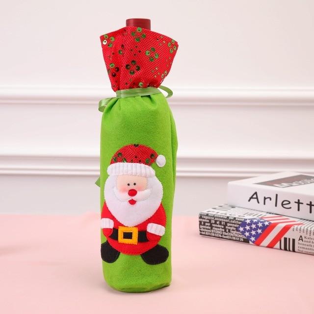 Christmas Wine Bottle Decorations-Bags & Hats