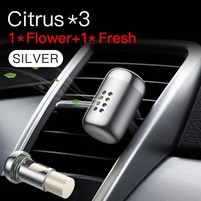 Aromatherapy Car Air Freshener In Matte Aluminium