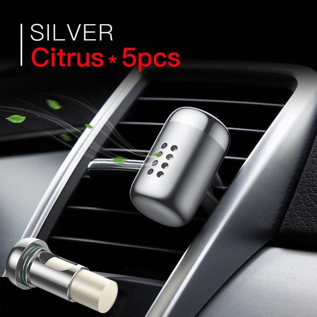 Aromatherapy Car Air Freshener In Matte Aluminium