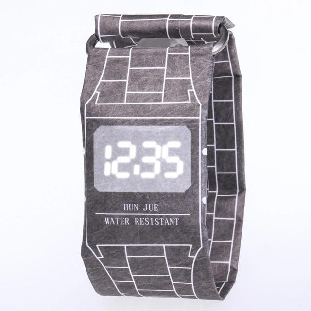 Unique LED Waterproof Paper Digital Watch