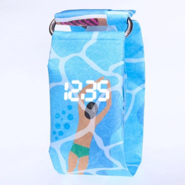Unique LED Waterproof Paper Digital Watch