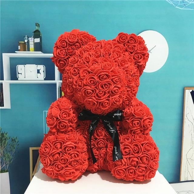 Rose Teddy Bear With Flowers