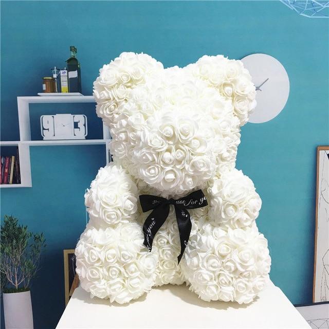 Rose Teddy Bear With Flowers