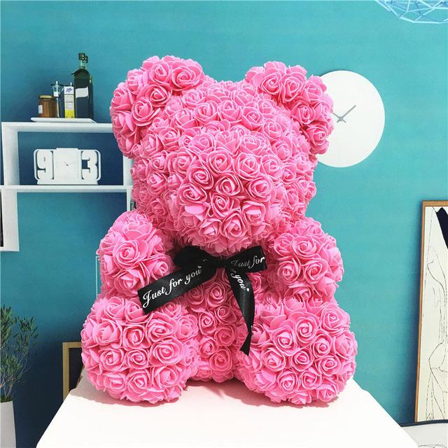 Rose Teddy Bear With Flowers