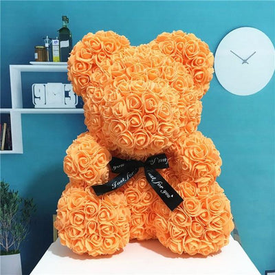 Rose Teddy Bear With Flowers