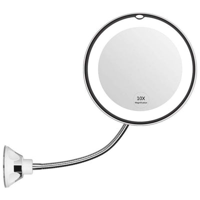 Flexible 10x Magnifying Vanity Mirror With Lights