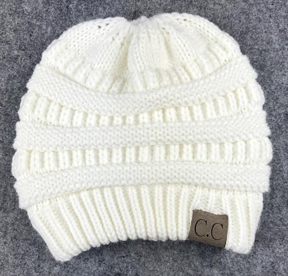 Ponytail Beanie Cap For Women