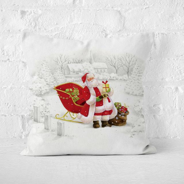 Short Plush Christmas Pillow Cover