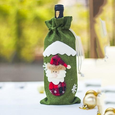Christmas Wine Bottle Decorations-Bags & Hats