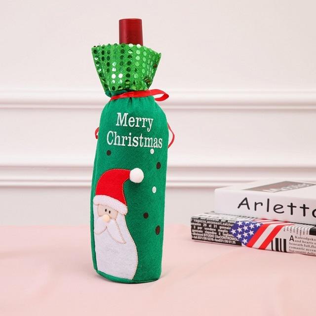 Christmas Wine Bottle Decorations-Bags & Hats
