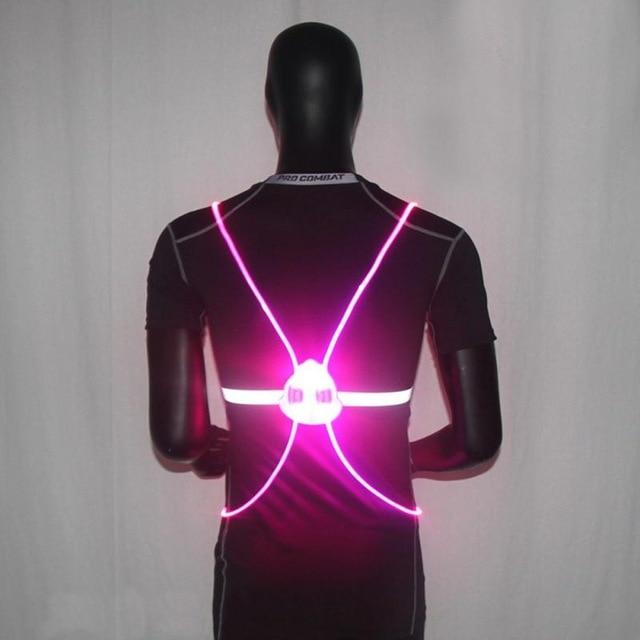 LED Reflective Vest For Night Running Or Cycling