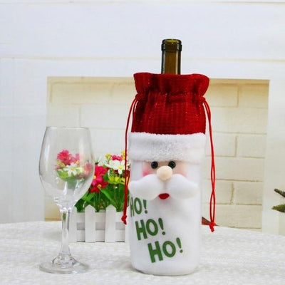 Christmas Wine Bottle Decorations-Bags & Hats