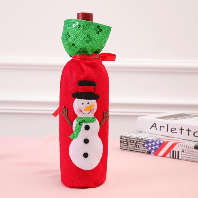 Christmas Wine Bottle Decorations-Bags & Hats