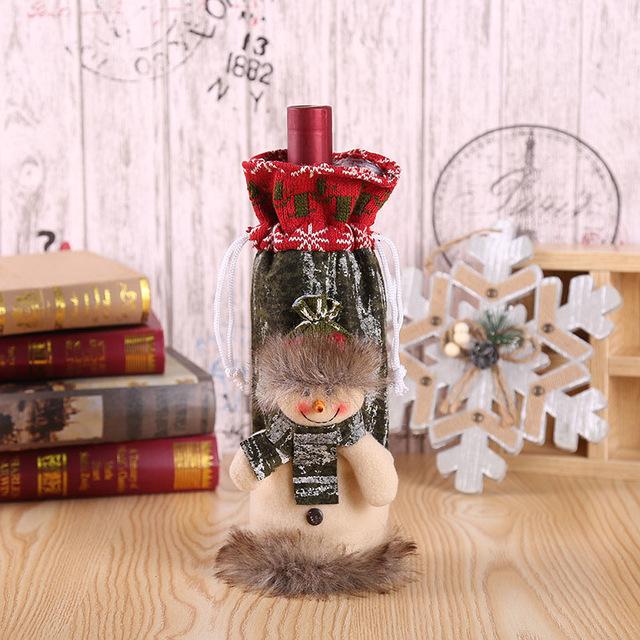 Christmas Wine Bottle Decorations-Bags & Hats