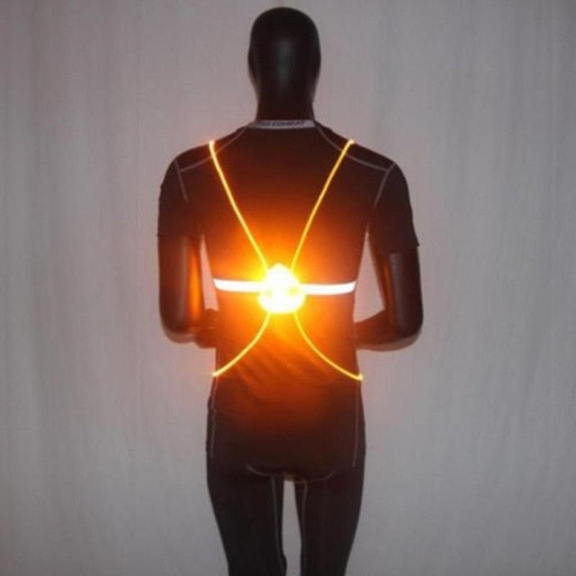 LED Reflective Vest For Night Running Or Cycling